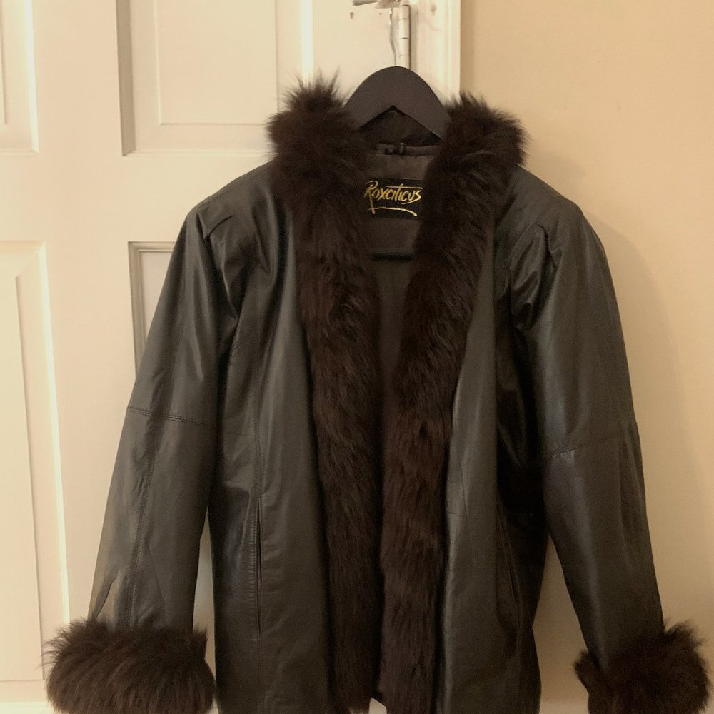 Fur Trimmed Leather Jacket